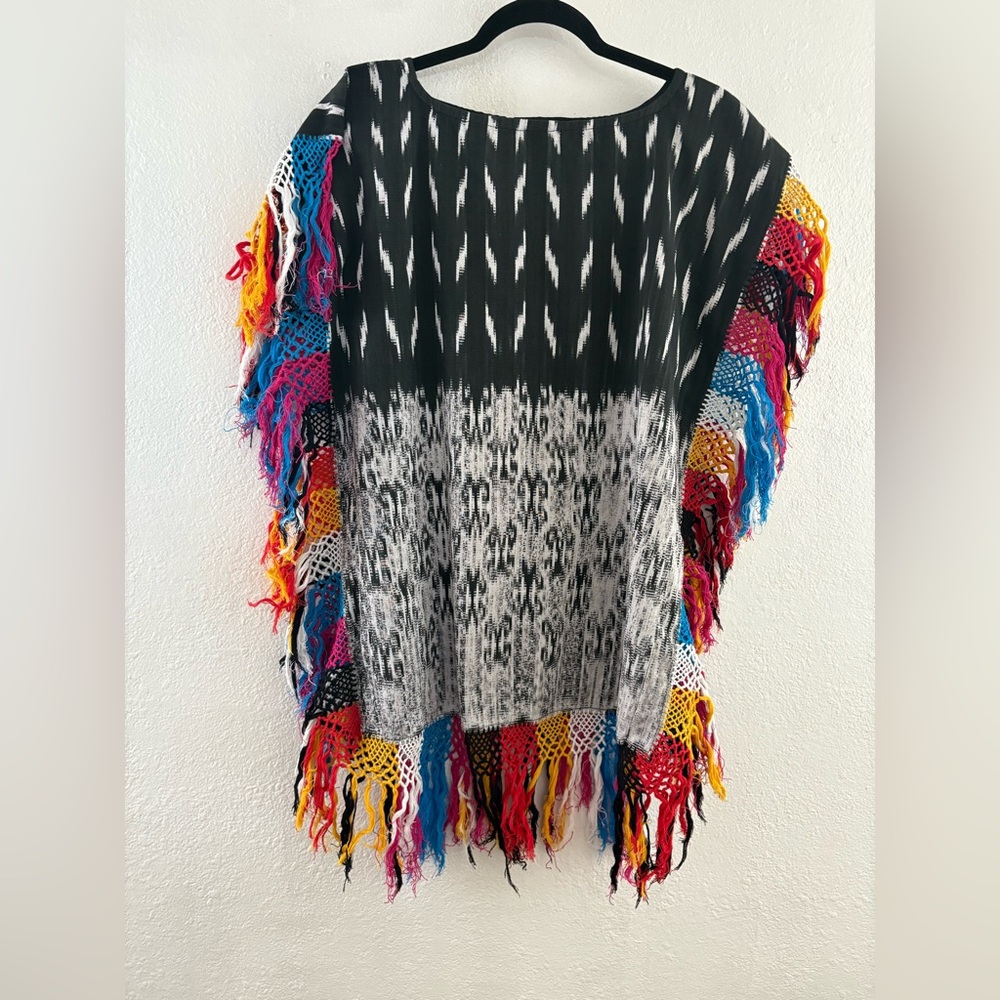 Sensi Studio - Macana Fringed Woven Cotton Mini Dress one size